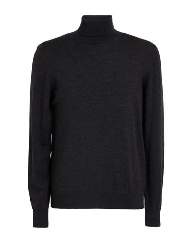 Daniele Fiesoli Man Turtleneck Charcoal Size Xl Merino Wool In Gray