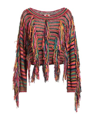 Farm Rio Woman Sweater Fuchsia Size Xl Lyocell In Multi