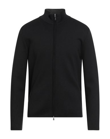 Gran Sasso Man Cardigan Black Size 40 Virgin Wool In Black