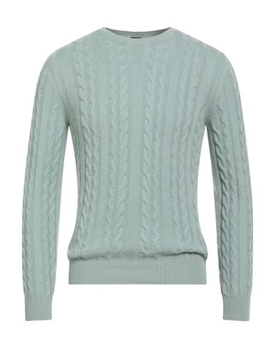 Fedeli Man Sweater Sage Green Size 38 Cashmere In Green
