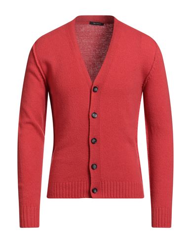 Bellwood Man Cardigan Coral Size 42 Wool In Red