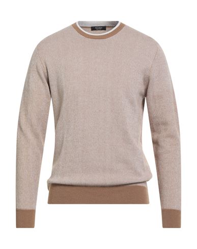Peserico Man Sweater Camel Size 40 Merino Wool, Cashmere In Neutral