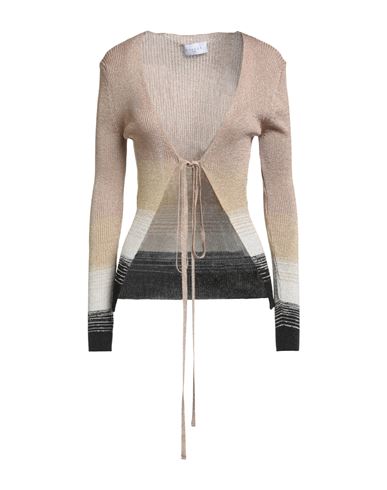 Gaelle Paris Gaëlle Paris Woman Cardigan Beige Size 2 Viscose, Metallic Fiber, Polyamide In Multi