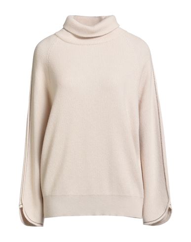 Brunello Cucinelli Woman Turtleneck Beige Size L Cashmere In Neutral