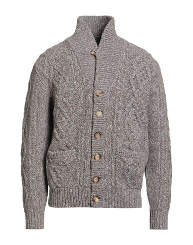 Brunello Cucinelli Cable-knit Mélange-effect Cardigan In Gray