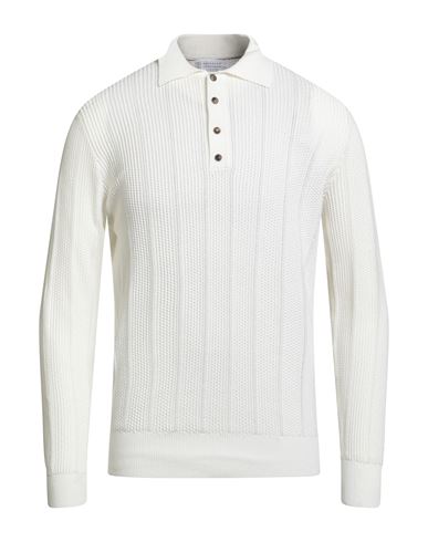 Brunello Cucinelli Man Sweater White Size 48 Cotton In White