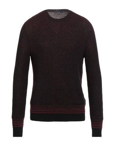 John Varvatos Man Sweater Burgundy Size L Alpaca Wool, Polyamide, Merino Wool In Burgundy