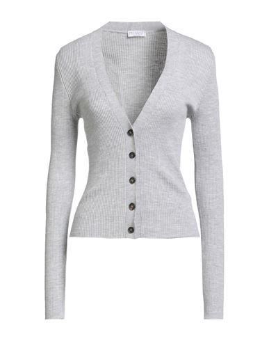 Brunello Cucinelli Ribbed-knit Cardigan In Gray
