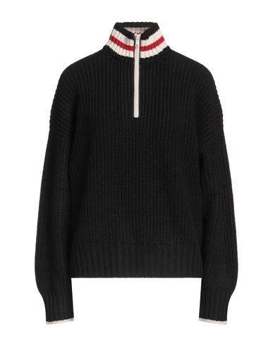 Brunello Cucinelli Cashmere Feather Yarn English Rib Turtleneck Sweater With Shiny Half Zip In Black