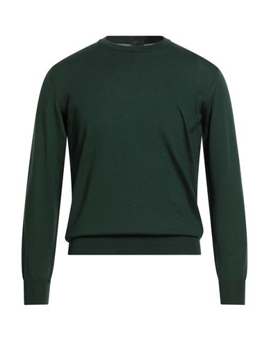 Dalmine Man Sweater Dark Green Size 38 Merino Wool In Green