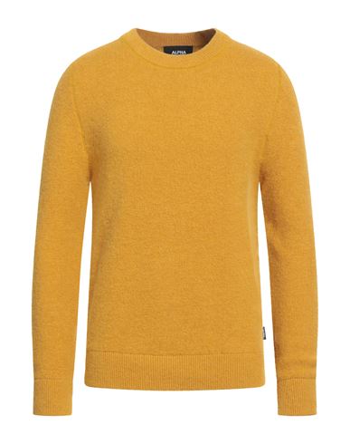 Alpha Studio Man Sweater Mustard Size 44 Alpaca Wool, Recycled Polyamide, Viscose, Polyamide, Elasta In Yellow