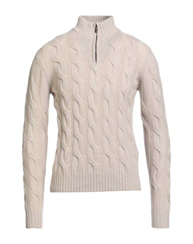 Moorer Man Turtleneck Beige Size 42 Cashmere In Neutral
