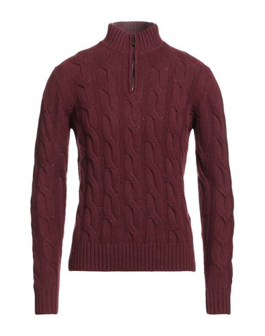 Moorer Man Turtleneck Burgundy Size 38 Cashmere In Burgundy
