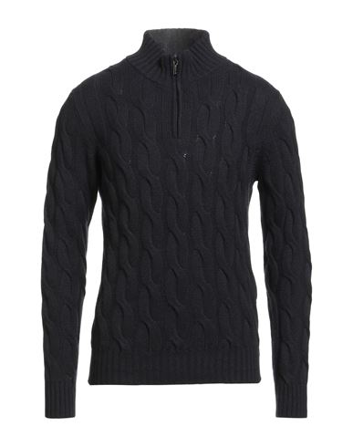Moorer Man Turtleneck Midnight Blue Size 44 Cashmere In Blue