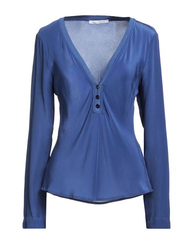 Le Streghe Woman Top Blue Size M Viscose In Blue