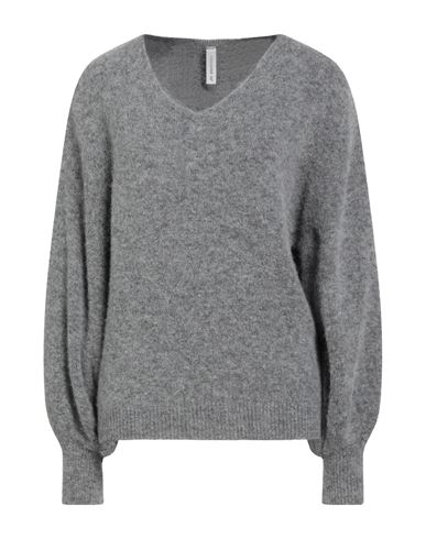 Tensione In Woman Sweater Grey Size Onesize Baby Alpaca Wool, Polyamide, Wool, Elastane In Gray