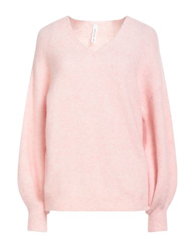 Tensione In Woman Sweater Light Pink Size Onesize Baby Alpaca Wool, Polyamide, Wool, Elastane In Pink