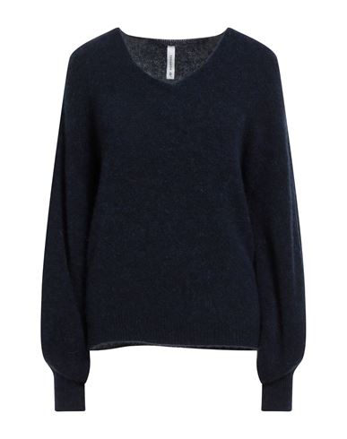 Tensione In Woman Sweater Navy Size Onesize Baby Alpaca Wool, Polyamide, Wool, Elastane In Blue