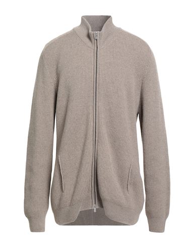 Gran Sasso Man Cardigan Beige Size 48 Virgin Wool, Viscose, Cashmere In Animal Print
