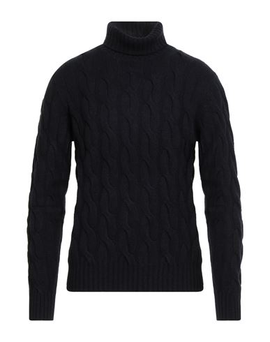 Moorer Man Turtleneck Midnight Blue Size 46 Cashmere In Black