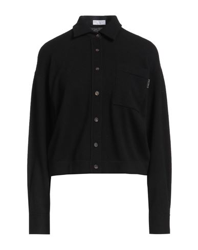 Brunello Cucinelli Knit Shirt With Monili In Black