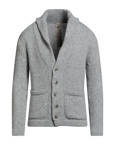 H953 Man Cardigan Light Grey Size 42 Cotton, Baby Alpaca Wool, Polyamide, Wool, Elastane In Gray