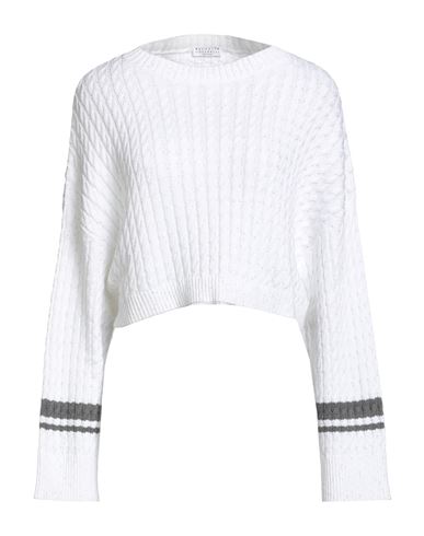 Brunello Cucinelli Woman Sweater White Size M Cotton, Polyester In White