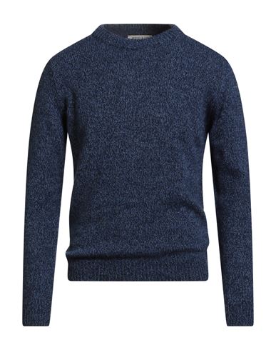 Wool & Co Man Sweater Navy Size L Merino Wool In Blue