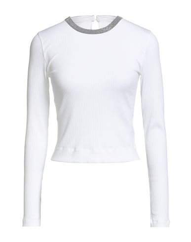 Brunello Cucinelli Woman Sweater Off White Size L Cotton, Elastane, Recycled Brass In White
