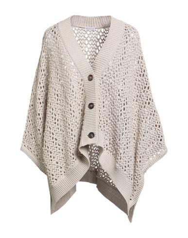 Brunello Cucinelli Woman Cardigan Beige Size Xl Cotton, Polyamide In Neutral