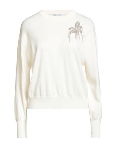 Brunello Cucinelli Cashmere Monili-detail Sweater In White
