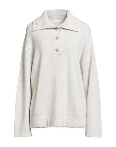 Brunello Cucinelli Cashmere Woman Turtleneck Beige Size 3xl Cashmere, Brass In Neutral