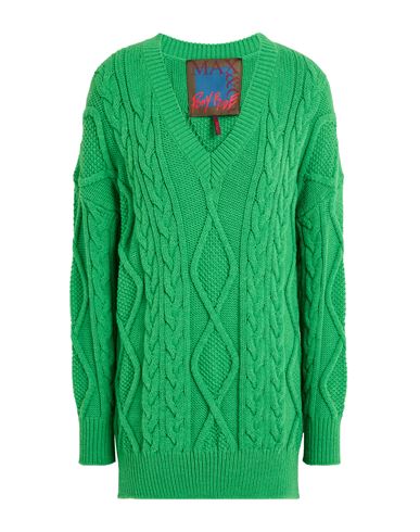 Max & Co . Pony Ride Woman Sweater Green Size L Acrylic, Wool, Polyester In Multi