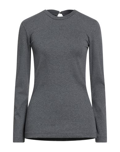 Brunello Cucinelli Woman T-shirt Grey Size L Cotton, Elastane In Gray