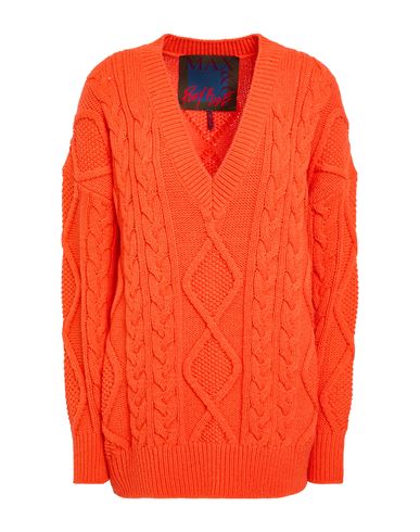 Max & Co . Pony Ride Woman Sweater Orange Size L Acrylic, Wool, Polyester In Red