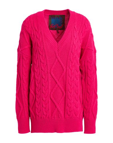 Max & Co . Pony Ride Woman Sweater Fuchsia Size L Acrylic, Wool, Polyester In Multi