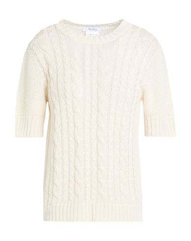 Max Mara Woman Sweater Ivory Size L Linen In Multi