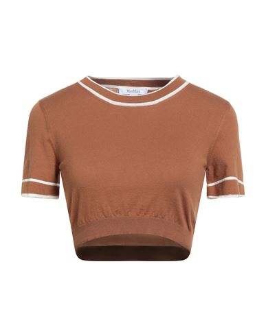 Max Mara Woman Sweater Brown Size L Cotton, Polyester In Brown