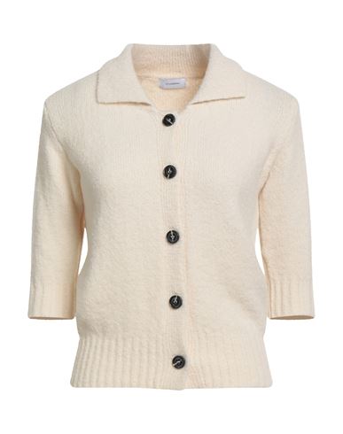 Stilosophy Woman Cardigan Cream Size L Acrylic, Wool, Polyamide, Elastane In White