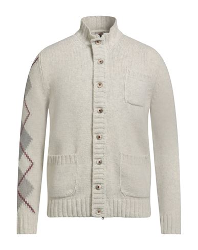 H953 Man Cardigan Light Grey Size 48 Wool, Alpaca Wool In Gray