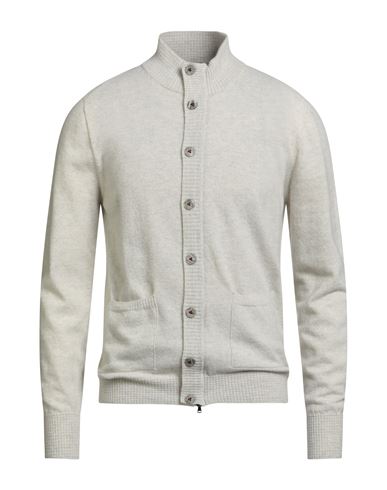 H953 Man Cardigan Light Grey Size 42 Merino Wool In Gray