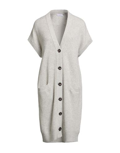 Brunello Cucinelli Woman Cardigan Light Grey Size M Cashmere In Gray