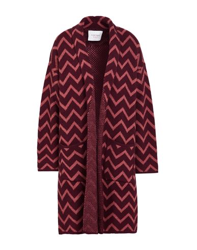 Kartika Knit Woman Cardigan Burgundy Size S Acrylic, Viscose, Wool, Alpaca Wool In Burgundy
