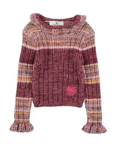 Etro Toddler Girl Turtleneck Garnet Size 6 Cotton, Wool, Viscose In Multi
