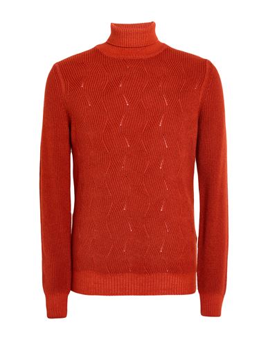 Moorer Man Sweater Rust Size 38 Wool In Red