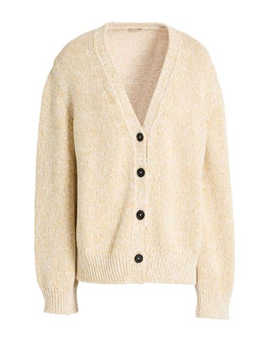 Massimo Alba Woman Cardigan Pastel Yellow Size Xl Cotton In Neutral