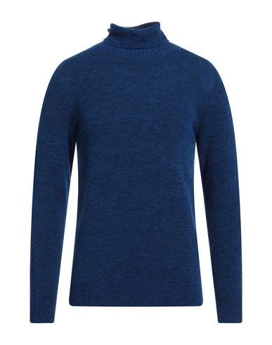 Officina 36 Man Turtleneck Blue Size M Nylon, Wool, Acrylic, Elastane In Blue