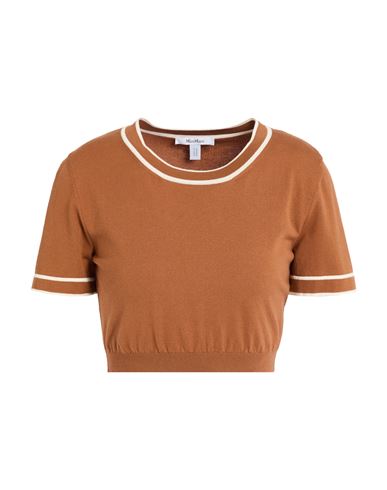 Max Mara Woman Sweater Brown Size L Cotton, Polyester In Brown