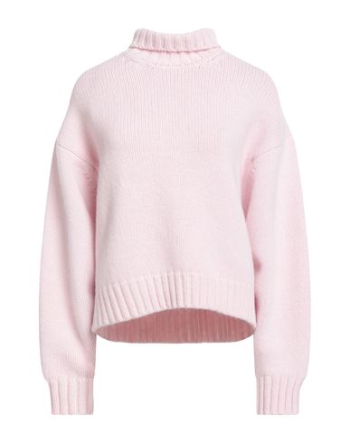 Hache Woman Turtleneck Pink Size 8 Wool, Cashmere In Pink