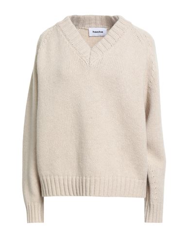 Hache Woman Sweater Beige Size 8 Wool, Cashmere In Neutral